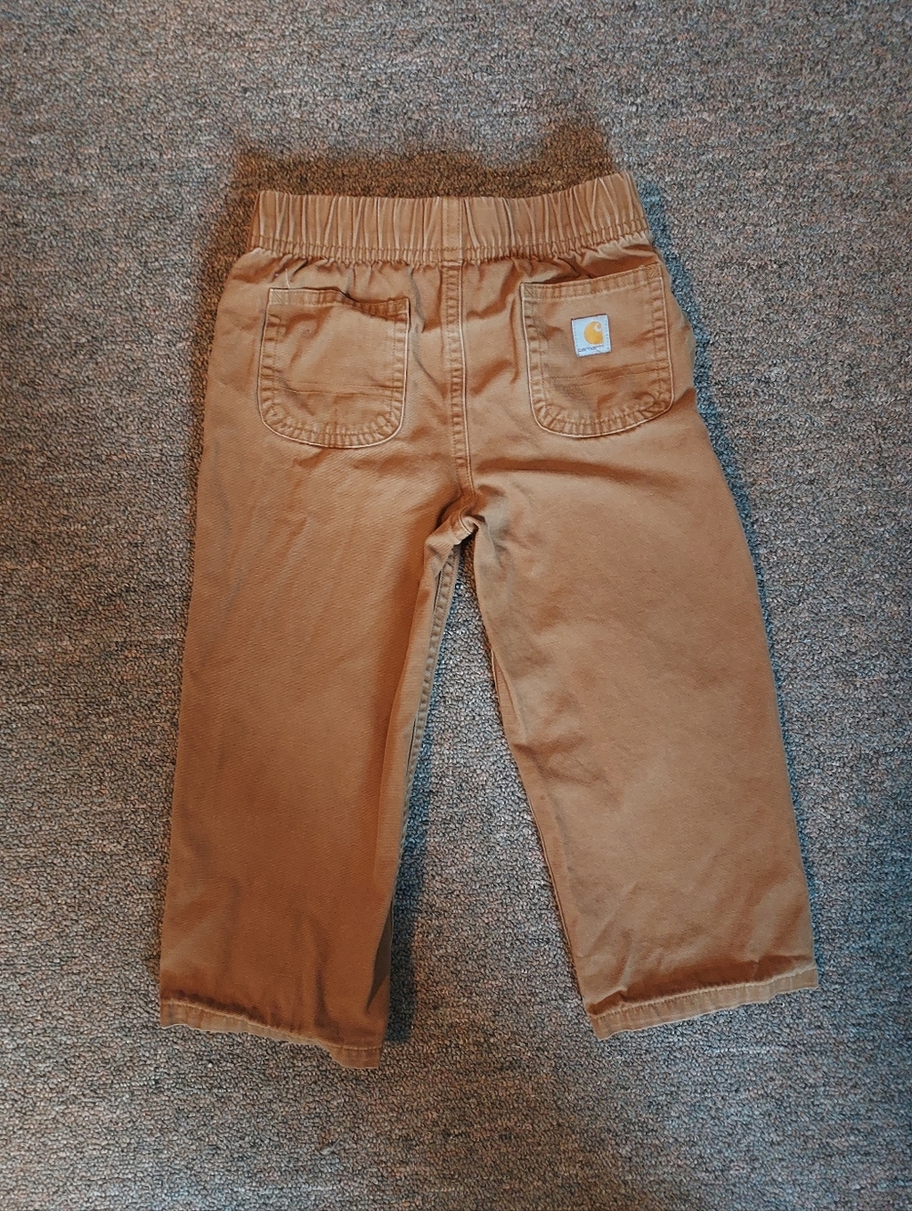 Carhartt Kids Brown Elastic Waist Work Pants